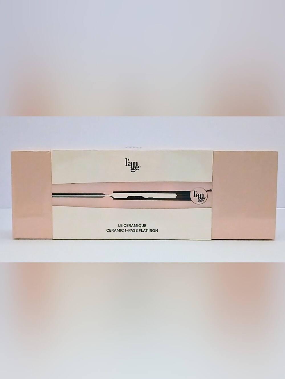 NEW L’ange Le Ceramique 1-Pass Flat Iron Blush Pink Ceramic Hair Straightener